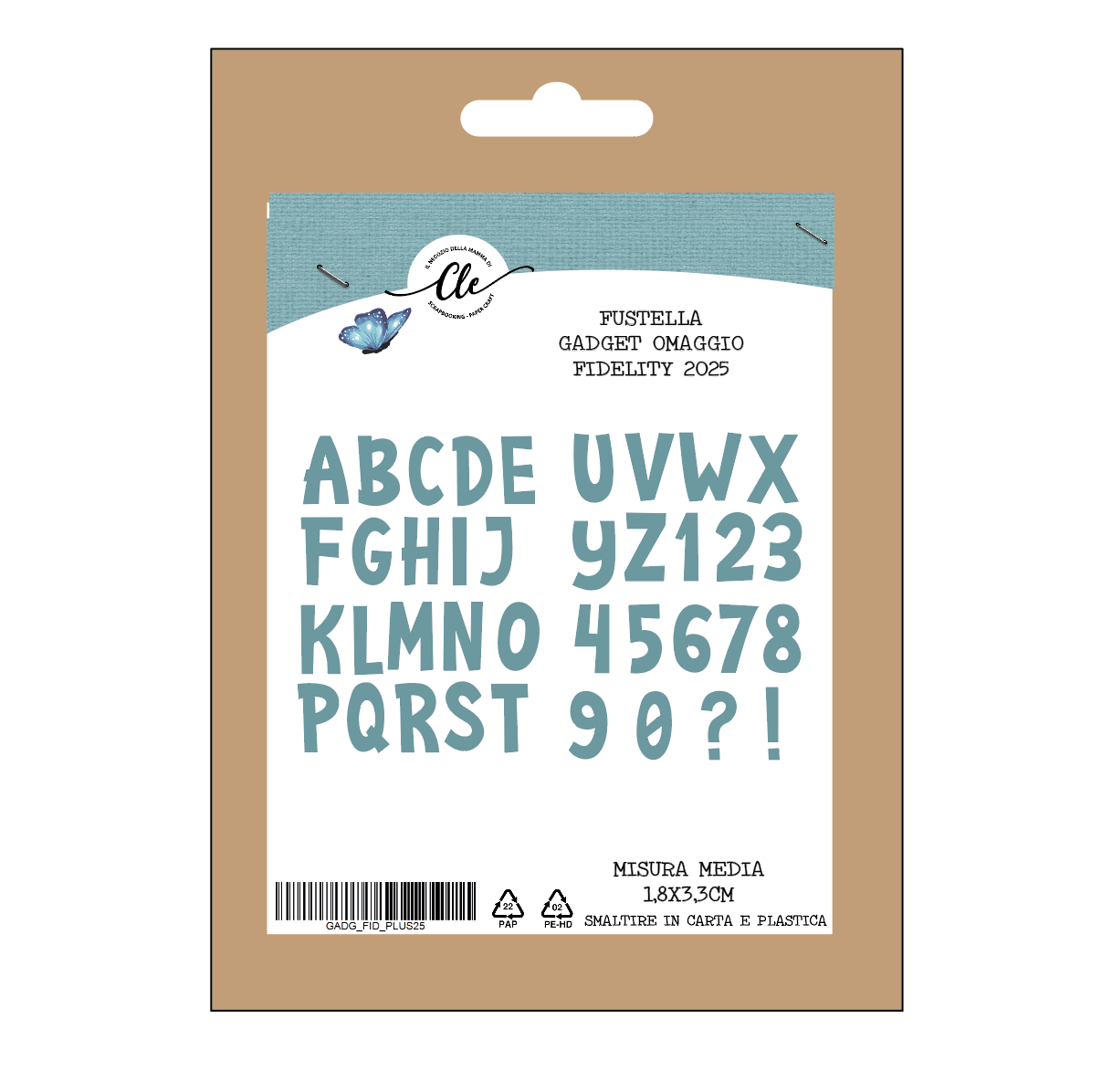 IL NEGOZIO DELLA MAMMA DI CLE - GADGET- FIDELITY 2025 GADGET PLUS, FUSTELLA ALFABETO E NUMERI