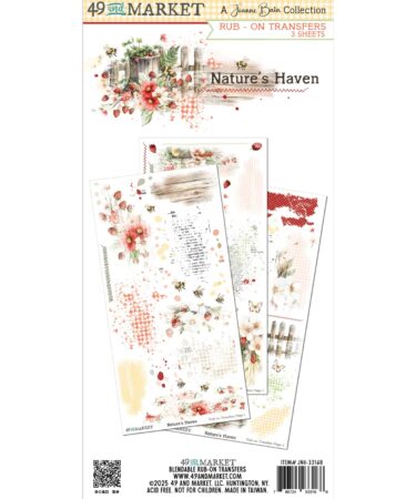 49 AND MARKET COLLEZIONE Nature's Haven 6x12 Rub-on Transfer Set