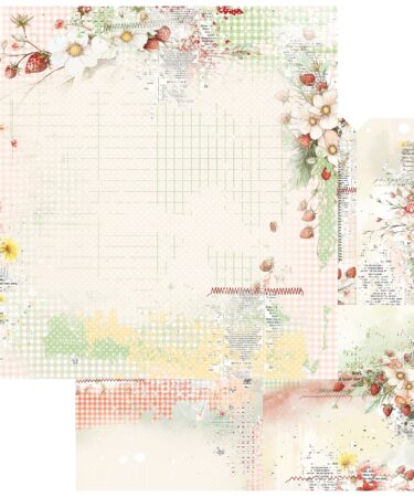 49 AND MARKET COLLEZIONE Nature's Haven Paper - Carta patterned 12x12 Berry Delight