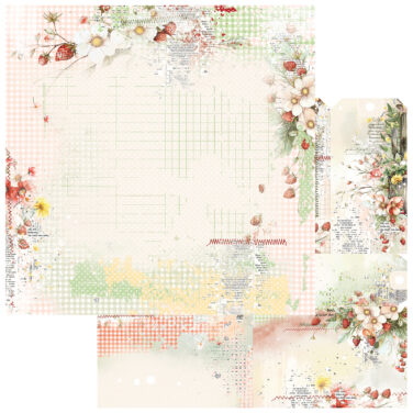49 AND MARKET COLLEZIONE Nature's Haven Paper - Carta patterned 12x12 Berry Delight