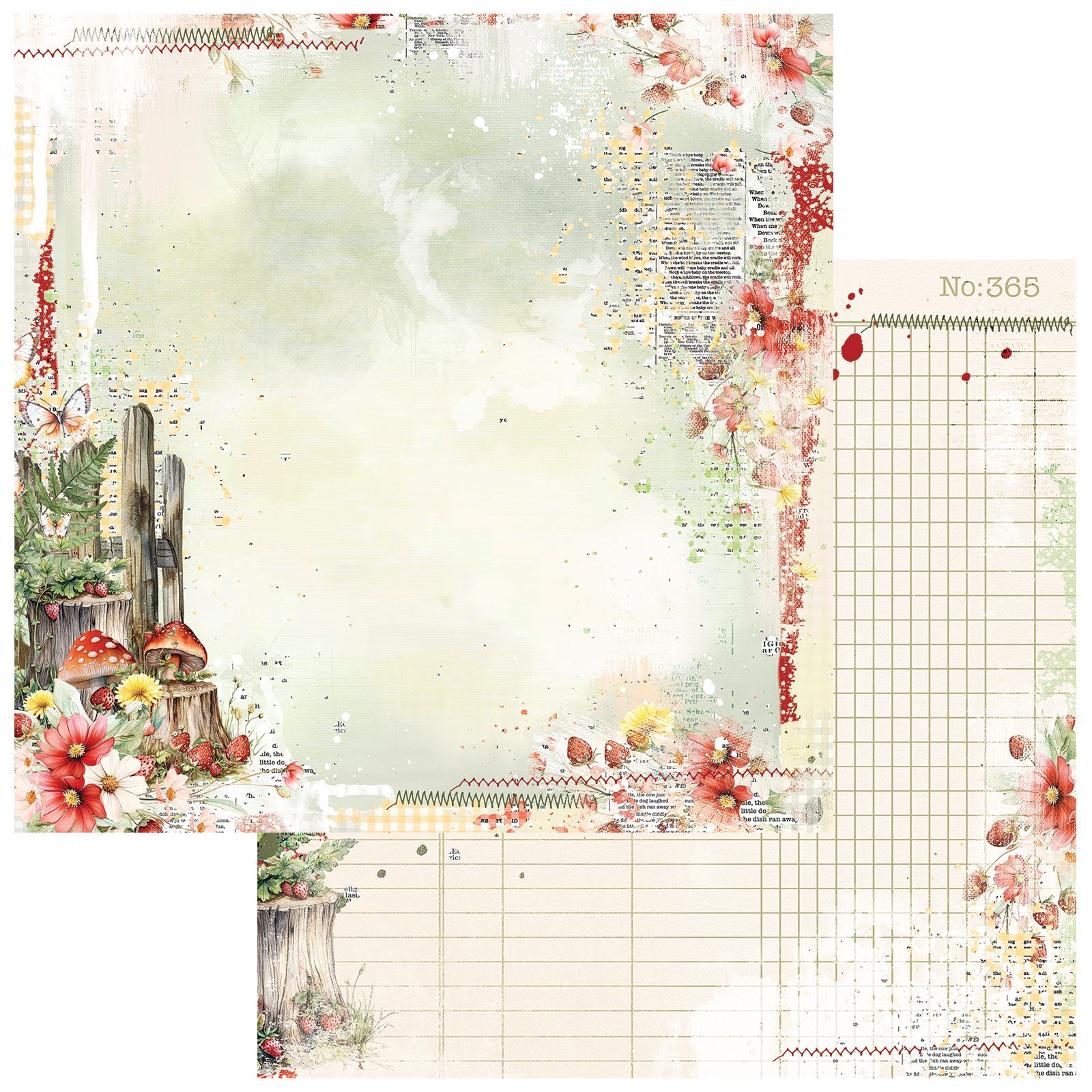 49 AND MARKET COLLEZIONE Nature's Haven Paper - Carta patterned 12x12 -Quiet Place