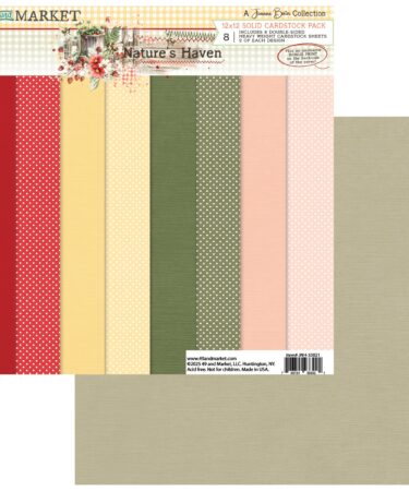 49 AND MARKET COLLEZIONE Nature's Haven - 12 x12 Solids Collection Pack