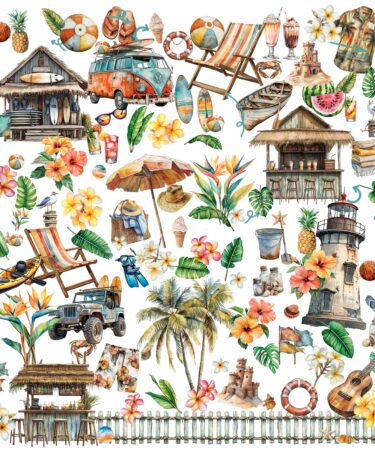 Alternative view of 49 AND MARKET COLLEZIONE Beach Vibes Collection Laser Cut Element Set