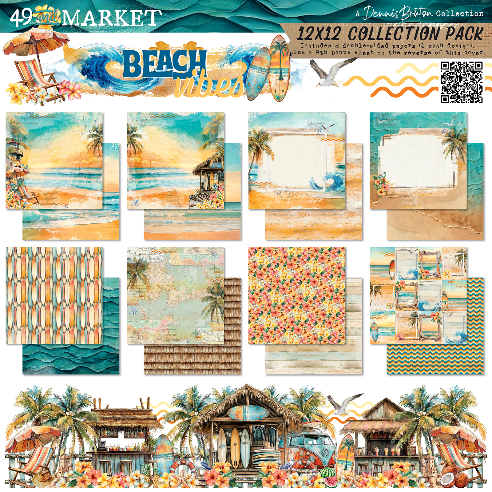 49 AND MARKET COLLEZIONE Beach Vibes Collection - 12 x12 Collection Pack