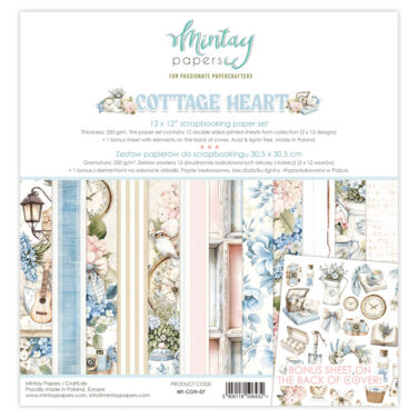 MINTAY PAPERS - Collezione Cottage Heart  - PACK, 30x30 cm (12"x12")