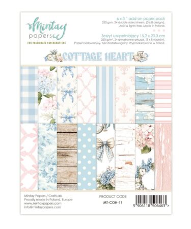 MINTAY PAPERS - Collezione Cottage Heart  - Add-On Paper Pack (6"x8")