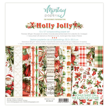 MINTAY PAPERS - Collezione Holly Jolly - Pack 30x30 cm (12"x12")