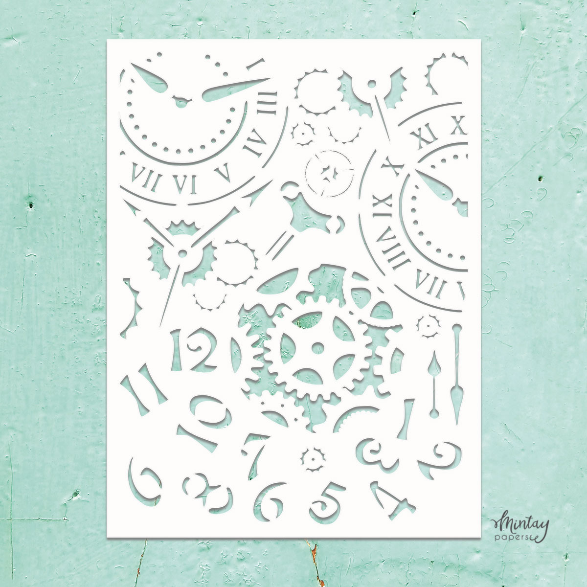 MINTAY PAPERS - Stencil 6"x8" - Mixed 7