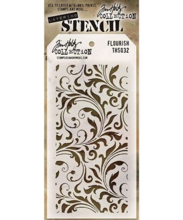 Stampers Anonymous - Tim Holtz Layering Stencil - Flourish
