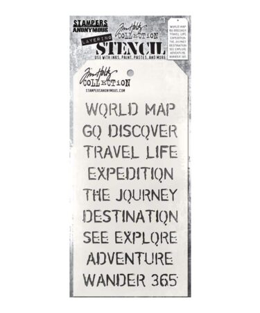 Stampers Anonymous  - Tim Holtz Layering Stencil - Traveler