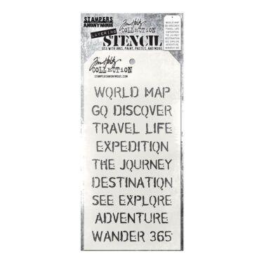 Stampers Anonymous  - Tim Holtz Layering Stencil - Traveler