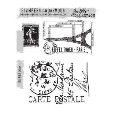 Stampers Anonymous Tim Holtz Cling Stamps  I See Paris