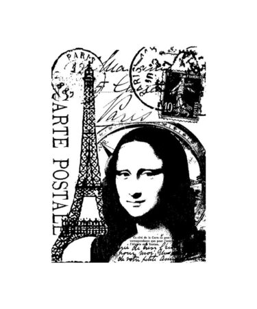 Stampers Anonymous Cling Mount Collage Stamp Paris Tim Holtz Components