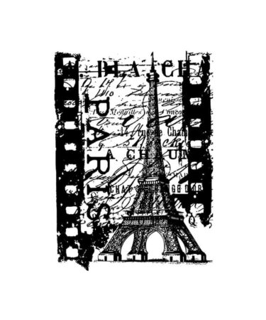 Stampers Anonymous Cling Mount Collage Stamp  Paris Film Tim Holtz Components
