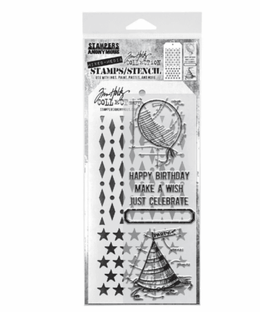 Stampers Anonymous Mixed Media Tim Holtz Stamps/Stencil  #43