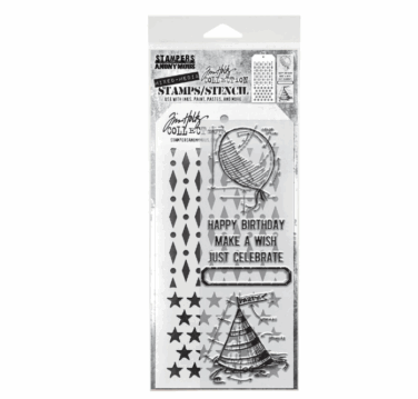 Stampers Anonymous Mixed Media Tim Holtz Stamps/Stencil  #43