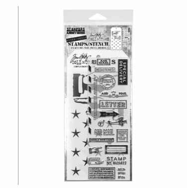 Stampers Anonymous Mixed Media Tim Holtz Stamps/Stencil  #41