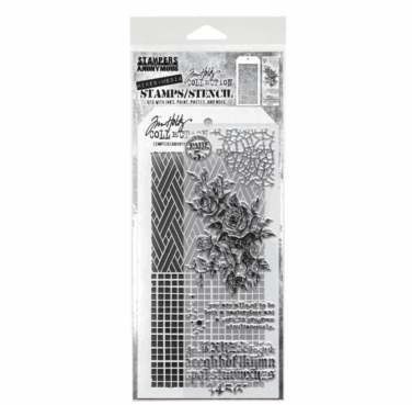 Stampers Anonymous Mixed Media Tim Holtz Stamps/Stencil  #19