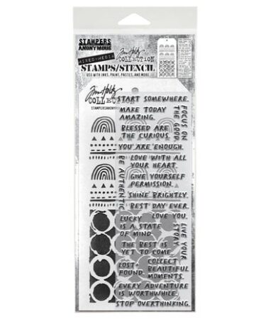Stampers Anonymous Mixed Media Tim Holtz Stamps/Stencil  #62