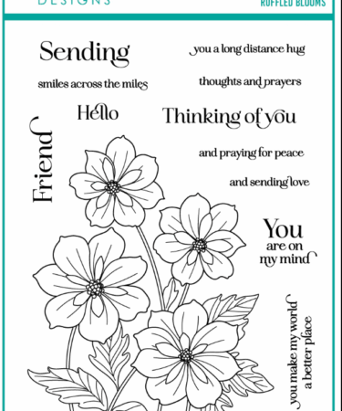 GINA K DESIGN - set di timbri   Ruffled Blooms