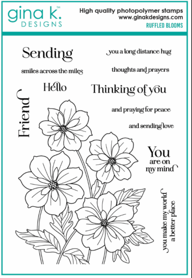 GINA K DESIGN - set di timbri   Ruffled Blooms