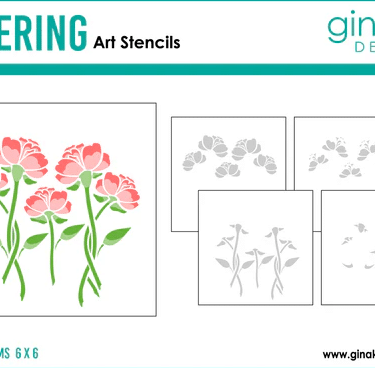 GINA K DESIGN - STENCIL- Twisted Stems