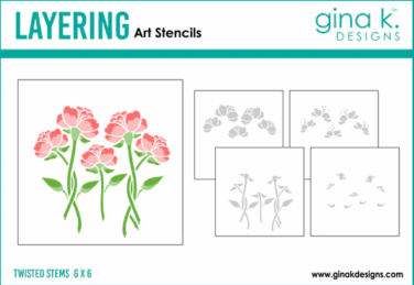 GINA K DESIGN - STENCIL- Twisted Stems