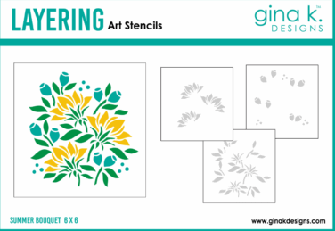 GINA K DESIGN - STENCIL- Summer Bouquet Layering Stencil