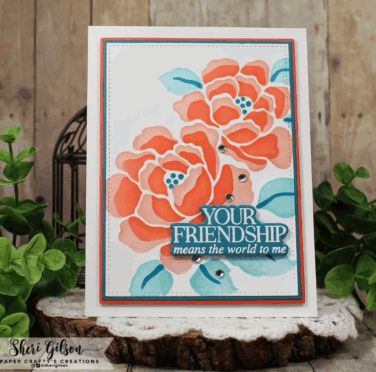 Alternative view of GINA K DESIGN - STENCIL- Double Peony