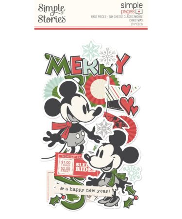 SIMPLE STORIES - Collezione Say Cheese Classic Mouse Christmas - Simple Pages Page Pieces