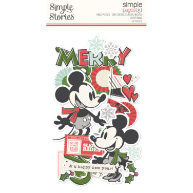 SIMPLE STORIES - Collezione Say Cheese Classic Mouse Christmas - Simple Pages Page Pieces