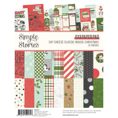SIMPLE STORIES - Collezione Say Cheese Classic Mouse Christmas - 6x8 Pad