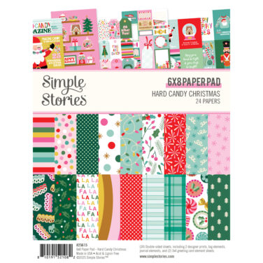 SIMPLE STORIES - Collezione Hard Candy Christmas - 6x8 Pad