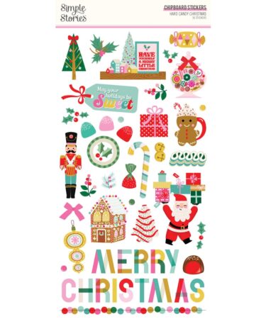 SIMPLE STORIES - Collezione Hard Candy Christmas -  6x12 Chipboard