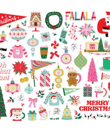 Alternative view of SIMPLE STORIES - Collezione Hard Candy Christmas - Bits & Pieces