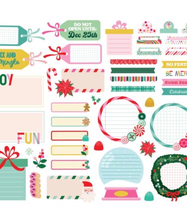 Alternative view of SIMPLE STORIES - Collezione Hard Candy Christmas - Journal Bits & Pieces