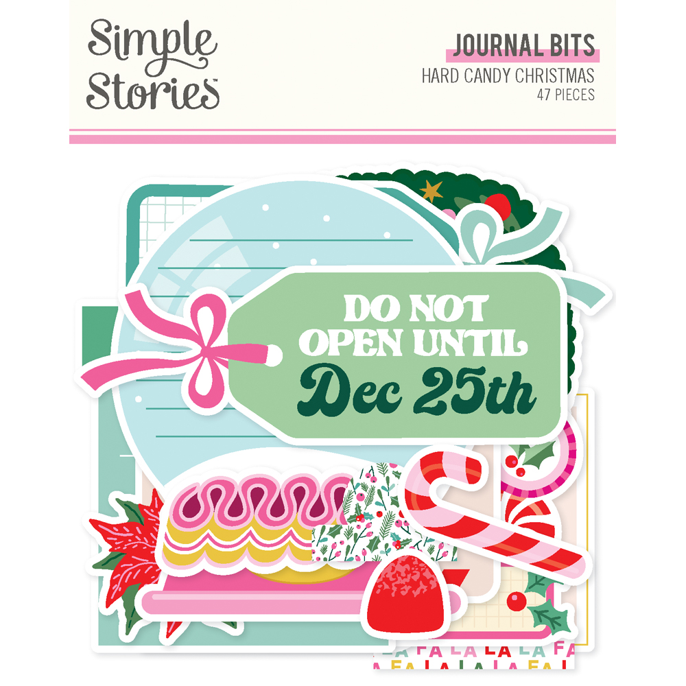 SIMPLE STORIES - Collezione Hard Candy Christmas - Journal Bits & Pieces