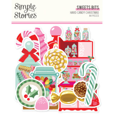 SIMPLE STORIES - Collezione Hard Candy Christmas - Sweets Bits & Pieces