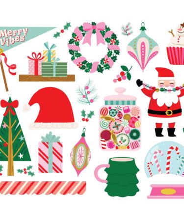 Alternative view of SIMPLE STORIES - Collezione Hard Candy Christmas - Big Bits & Pieces