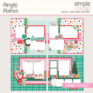SIMPLE STORIES - Collezione Hard Candy Christmas - Simple Pages Page Kit