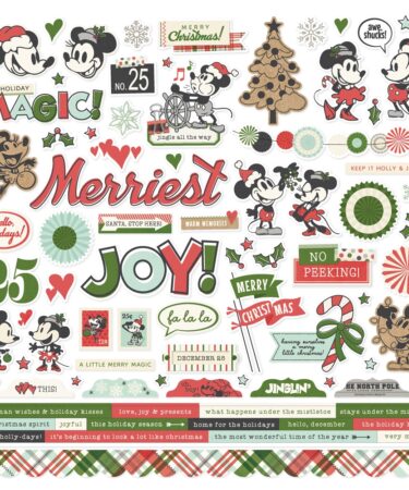 SIMPLE STORIES - Collezione Say Cheese Classic Mouse Christmas - Cardstock Stickers