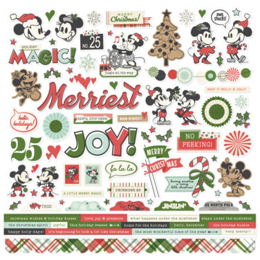 SIMPLE STORIES - Collezione Say Cheese Classic Mouse Christmas - Cardstock Stickers