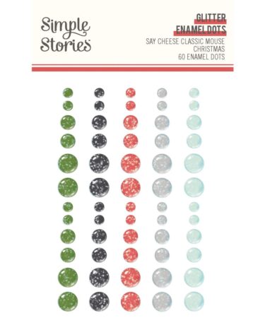 SIMPLE STORIES - Collezione Say Cheese Classic Mouse Christmas - Glitter Enamel Dots