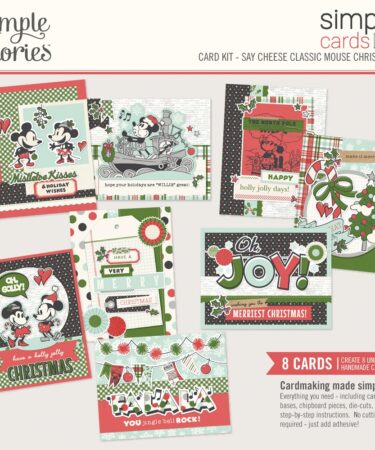 SIMPLE STORIES - Collezione Say Cheese Classic Mouse Christmas - Simple Cards Card Kit
