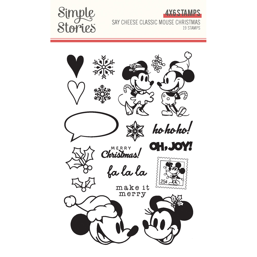 SIMPLE STORIES - Collezione Say Cheese Classic Mouse Christmas -Stamp