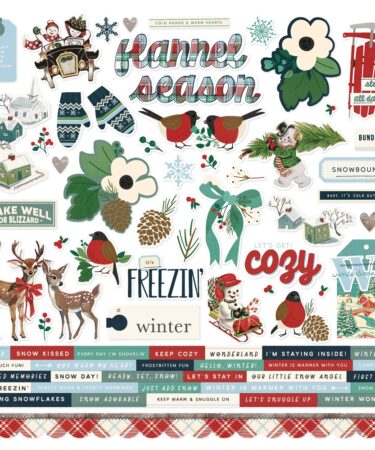 SIMPLE STORIES - Collezione Simple Vintage Flannel Season - Cardstock Stickers