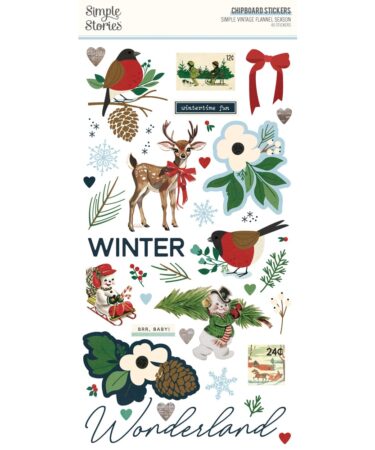 SIMPLE STORIES - Collezione Simple Vintage Flannel Season - 6x12 Chipboard