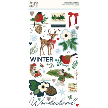 SIMPLE STORIES - Collezione Simple Vintage Flannel Season - 6x12 Chipboard