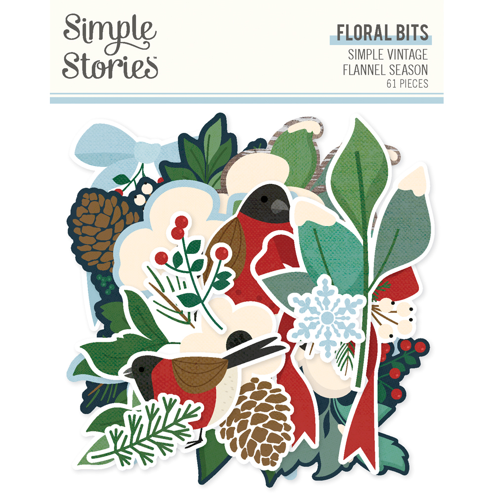 SIMPLE STORIES - Collezione Simple Vintage Flannel Season - Floral Bits & Pieces