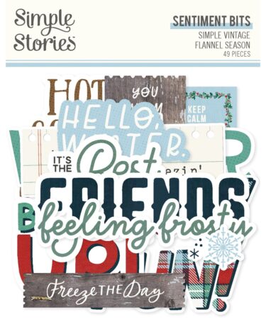 SIMPLE STORIES - Collezione Simple Vintage Flannel Season - Sentiment Bits & Pieces